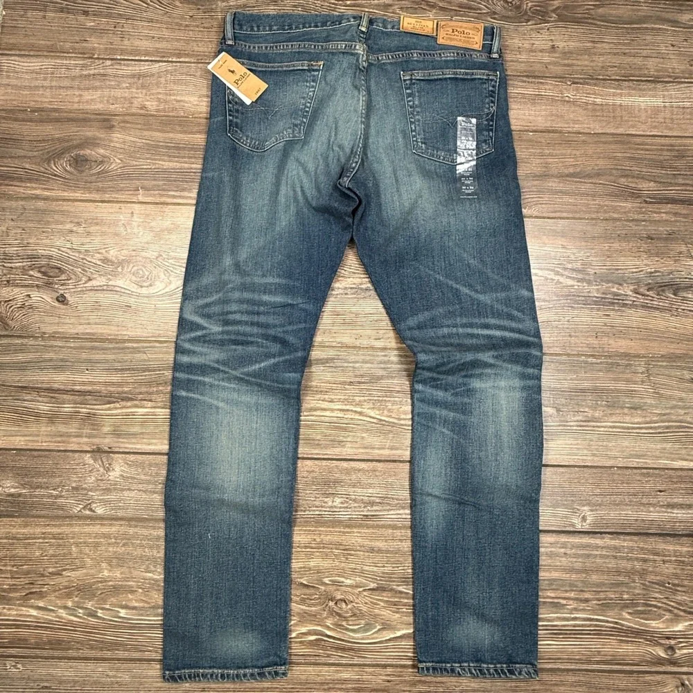 Polo Ralph Lauren Mens 36x34 Sullivan Slim Stretch Jeans Blue Medium Wash NEW